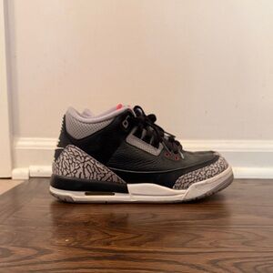 Jordan 3 Retro kids Black and Gray Athletic Sneakers - Stylish Everyday Comfot